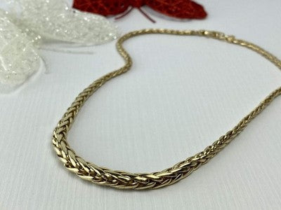 925 Sterling Silver Gold Plated Necklace Italy