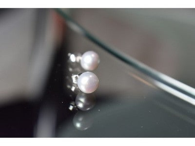 925 Sterling Silver Gray Pearls Earrings