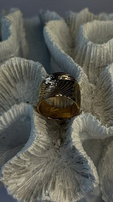 Elegant Italy Milor 925 Sterling Silver Gold Plated Ring Size 6