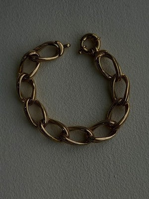 Clover Italy 925 Sterling Silver Gold Plated Bracelet 7.5