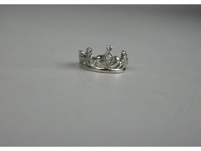 925 Sterling Silver Goshenite "Crown" Ring Size 6.5
