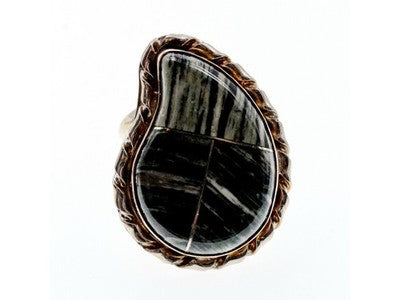925 Sterling Silver Jasper Ring Size 8