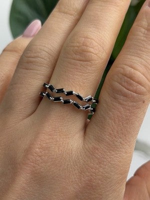 Bomb Party 925 Sterling Silver Tourmaline Ring Size 10