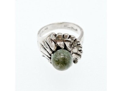 925 Sterling Silver Jasper Ring Size 6.5
