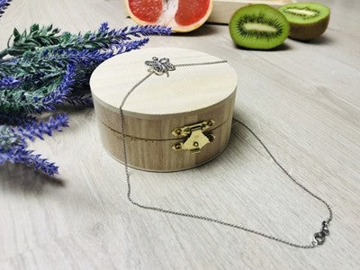 925 Sterling Silver Spinel Butterfly Chain With Pendant