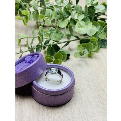 925 Sterling Silver Blue Spinel Ring Size 6.5