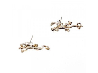 925 Sterling Silver "Lizard" Stud Earrings
