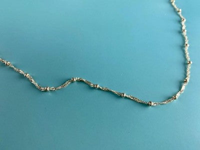 925 Sterling Silver Necklace Italy 29.9 in