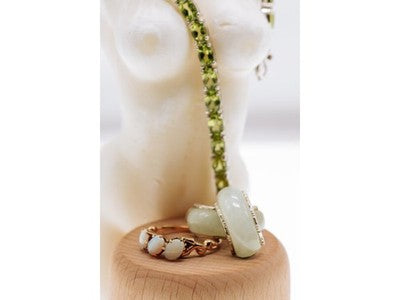 925 Sterling Silver Nephrite Stud Earrings