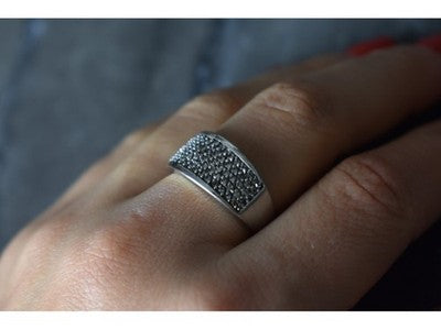 925 Sterling Silver CZ Ring Size 8