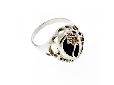 925 Sterling Silver Black Onyx Ring Size 6.5