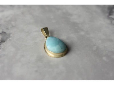 925 Sterling Silver Larimar Pendant