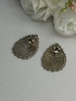 Vintage 925 Sterling Silver Earrings Length 0.95 Inch