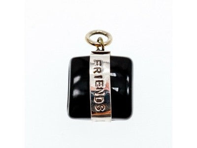 925 Sterling Silver Onyx Friends Pendant