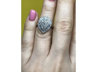 925 Sterling Silver CZ Ring Size 5.5