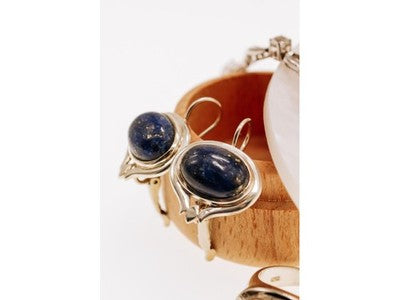 925 Sterling Silver Sodalite Earrings
