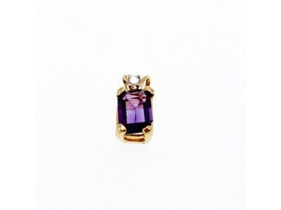 14K Yellow Gold Tourmaline & Diamond Pendant