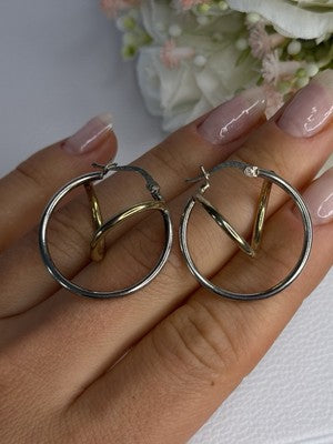 925 Sterling Silver Elegant Italy Earrings Length 1.10 Inch