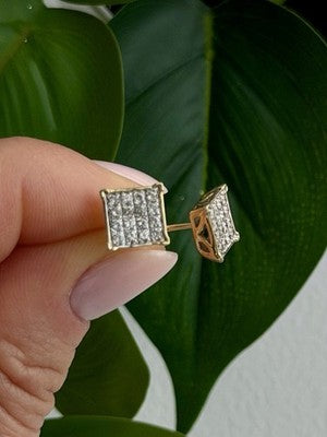 10K Yellow Gold 0.50 ctw Diamonds Stud Earrings