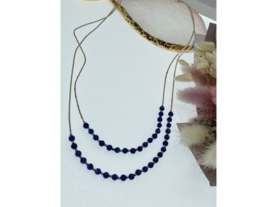 925 Sterling Silver Blue Agate Necklace