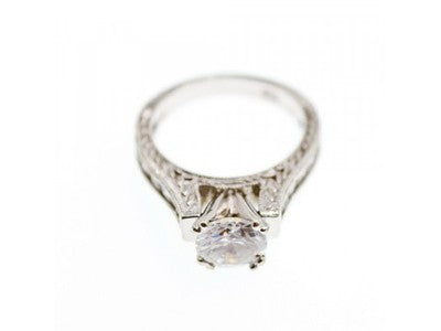 925 Sterling Silver CZ Ring Size 7.5