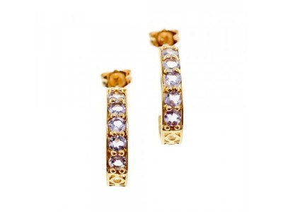 14K Yellow Gold Tanzanite Earrings