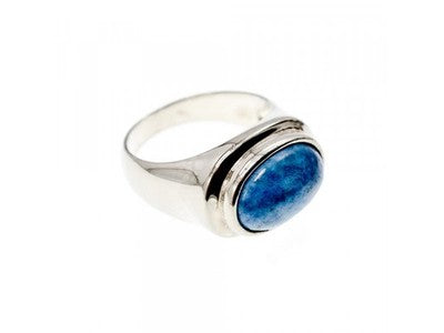 925 Sterling Silver Sodalite Ring Size 11.5
