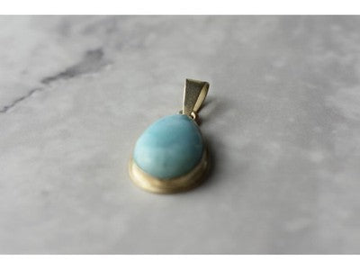 925 Sterling Silver Larimar Pendant