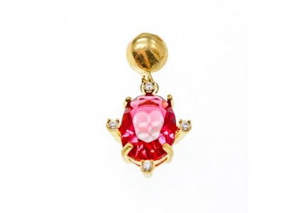 925 Sterling Silver Gold Plated Alpanite & CZ Set