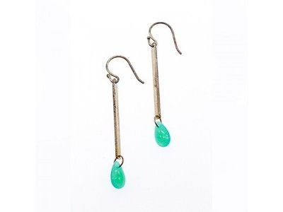 925 Sterling Silver Turquoise Agate Earrings