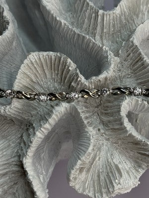 Beautiful 925 Sterling Silver CZ Bracelet Length 7 Inch