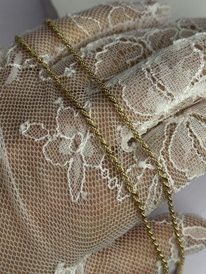 925 Sterling Silver Gold Plated Chain Length 18 Inch