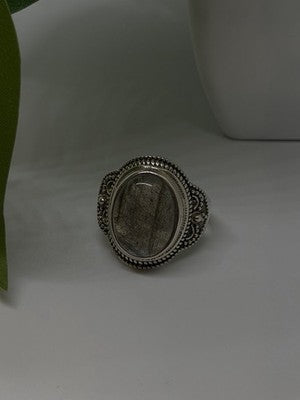 Vintage 925 Sterling Silver Labradorite Gemstone Ring Size 11
