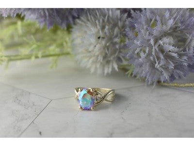 925 Sterling Silver Mystic CZ Ring Size 7.25