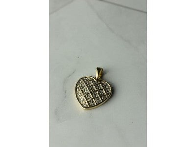925 Sterling Silver Gold Plated "Heart" Pendant