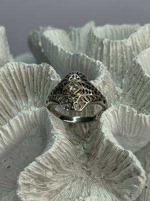 925 Sterling Silver Beryl Ring Size 8