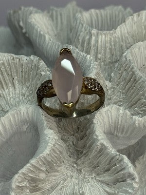 925 Sterling Silver Alpanite & CZ Ring Size 10.5