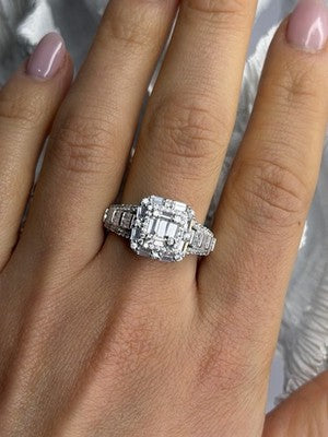 Beautiful Shiny 925 Sterling Silver Cz Ring Size 10