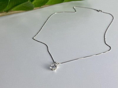 925 Sterling Silver White Tourmaline (Achroite) Chain With Pendant
