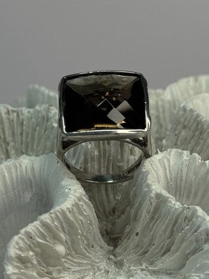 925 Sterling Silver Brown Tourmaline Ring Size 7