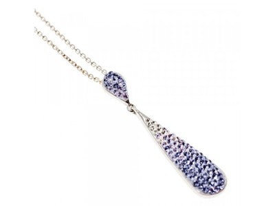 925 Sterling Silver CZ "Drop" Chain With Pendant