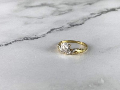 Classic Ring in Gilding (14K ) With CZ Size 7