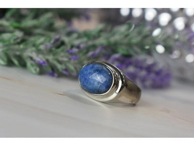 Vintage 925 Sterling Silver Sodalite Ring Size 6.5