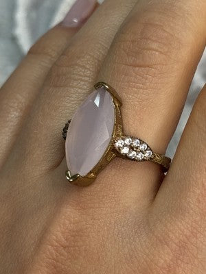 925 Sterling Silver Alpanite & CZ Ring Size 10.5