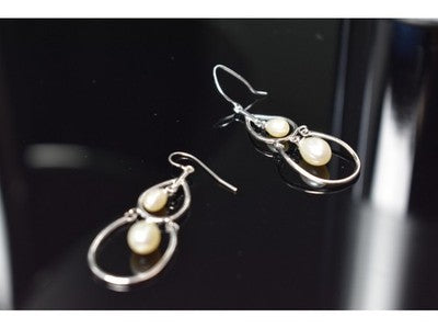 925 Sterling Silver Pearls Earrings