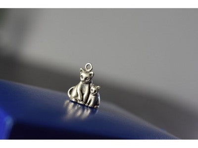 925 Sterling Silver Cats Pendant