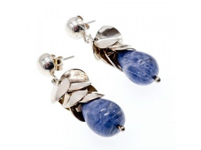 925 Sterling Silver Sodalite Stud Earrings