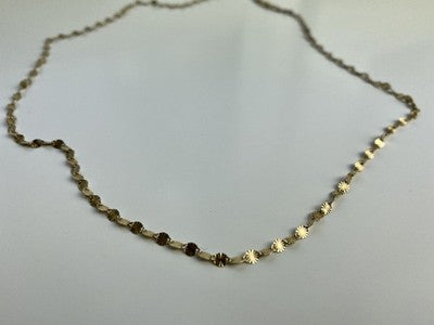 925 Sterling Silver Gold Plated Necklace Italy