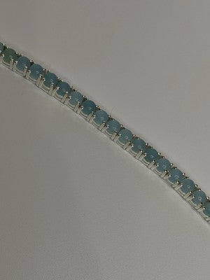 925 Sterling Silver Blue Moonstone Bracelet Length Min 7.5 Inch Max 8.5 Inch