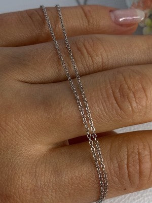 925 Sterling Silver Diamond Cross Necklace Length 20/18 Inch
